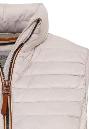 camel active Damen kurze leichte Steppweste mit elastischen Bündchen Weiß, womenswear-40
