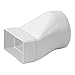 Ø 100mm Adaptateur Pour les Systèmes de Ventilation à Conduit Plat 55x110mm