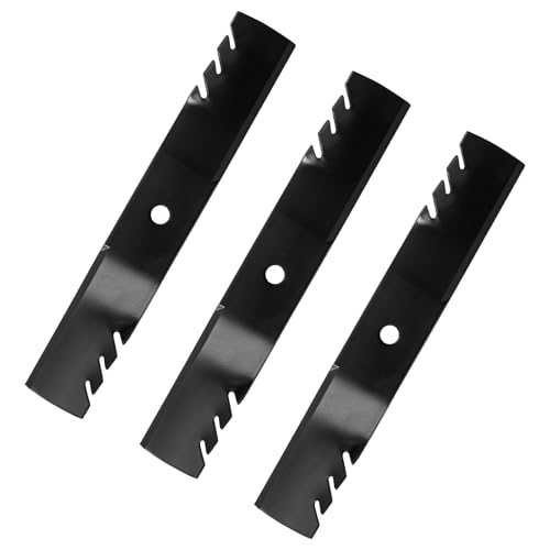KANXAJJY (3PCS) M143520 Toothed Mulching Lawn Mower Blades - Replace OEM M145516 M152726 - Fits John Deere Z425 Z445 Z435 X340 X380- for 54 Inches Deck Lawn Tractor