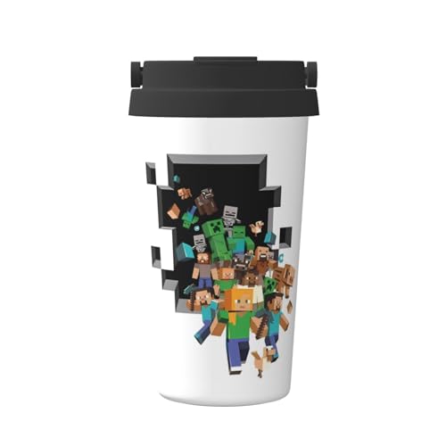 水筒 アウトドア 男女兼用車載用魔法瓶 タンブラー ステンレスボトル マイクラ 真空断熱ボトル 水筒 旅行カップ コーヒーカップ 真空断熱 ふた付き ドリンクカップ キャラクター かわいい 500ml