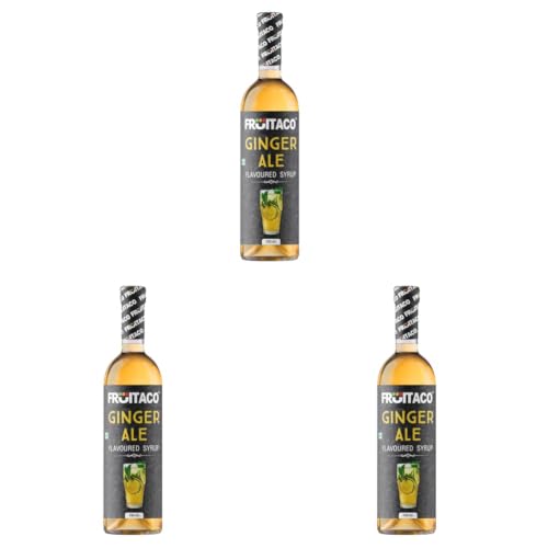 Image of Fruitaco Ginger Ale Syrup: Perfect Mixer For Enhancing Mocktails & Cocktails, Drinks, And Mojitos At Parties, Conveniently Packaged In A 750Ml Bottle For All Your Mixing Needs (Pack of 3)