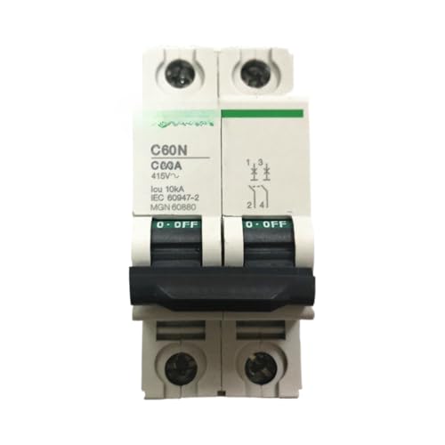 Disjoncteur miniature C60N protection phase neutre 2 pôles 10A courbe C