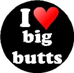 I Love (heart) big butts magnet miniatura 1