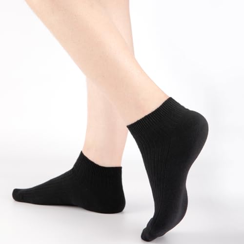 Heatuff 8 Pairs Ankle Socks for Women,Comfy Cotton Breathable Fabric for Womens,Thin Ankle Socks for Casual3