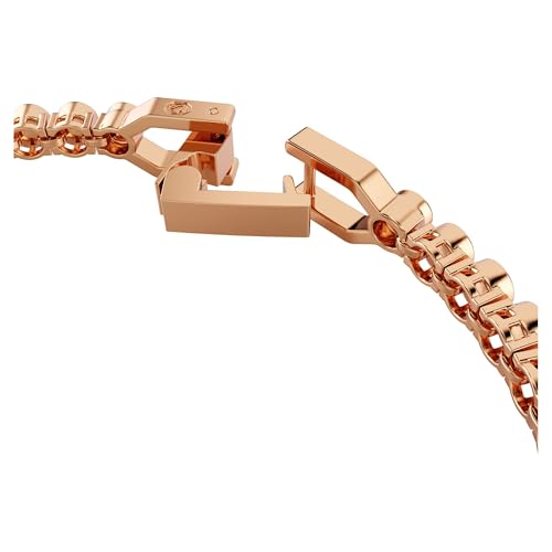 Swarovski Imber Emily Tennis bracelet, Round cut, Black, Rose gold-tone finish3