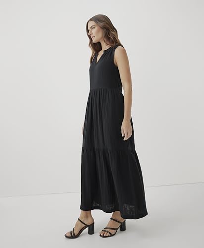 Pact Organic Cotton Women's Ruffled Maxi Dress4