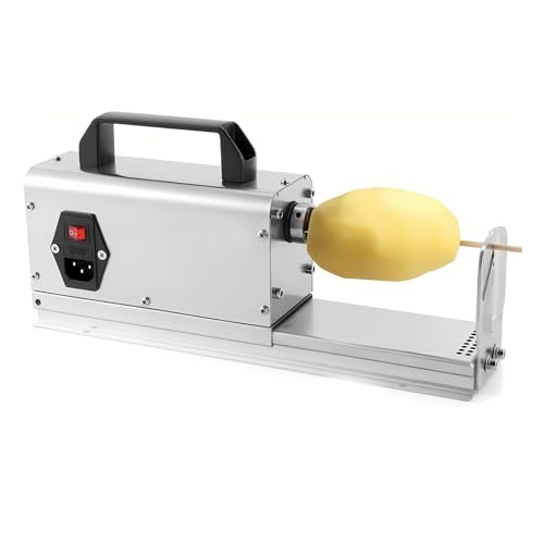 Stainless Steel Electric Potato Spiralizer, Commercial Tornado Potato Twister with 2 Blades, Tornado Potato Spiral Cutter