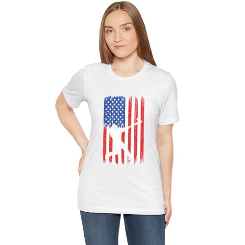Baseball Team American Flag 4th of July T-Shirt for Men Boys Kids Funny Gift for Dad Son Husband Boyfriend4