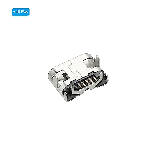 PATIKIL Micro USB Type B Connector 5Pins Female Plug Socket 90 Degree 5.6x7.5x3.4mm for Circuit Boards PCB Board Digital Devices Pack of 10 - Image 3