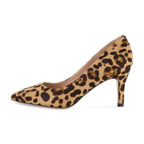 Cushionaire Women's Halsey Dress Pump With +Comfort, Wide Widths Available, Animal Print 8 W #TOP1