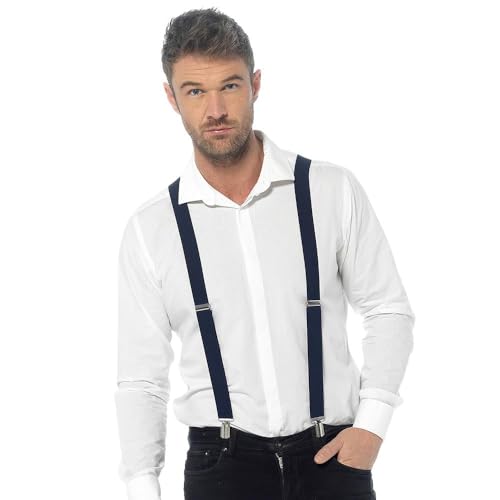 Tirantes para hombre A2Z elásticos y ajustables con 4 clips de metal resistentes