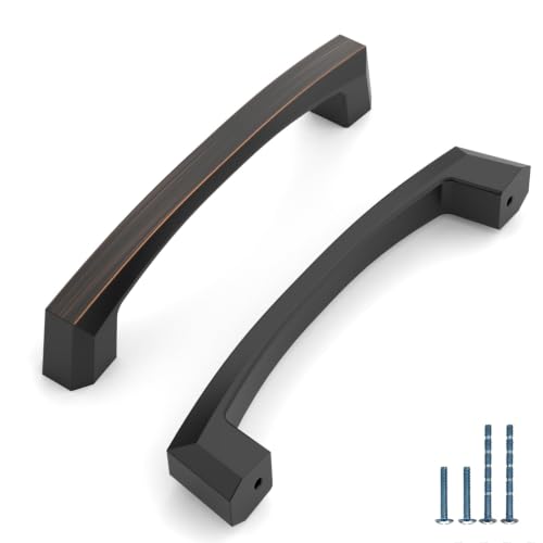 KNOKLOCK Oil Rubbed Bronze Cabinet Pulls and Handles, 4 Inch, 6 Pack