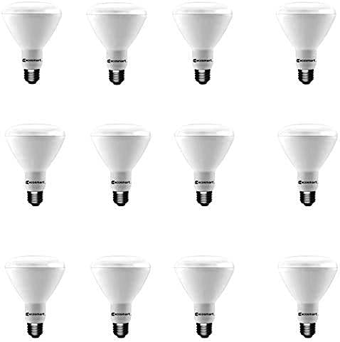Ecosmart Daylight LED BR30 Dimmable Flood Bulb, 65W Replacement, 9 Watt, 685 Lumens - 5000K - Indoor/Outdoor Rated (12-Pack)