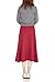 Dani's Choice Elastic Waist A-line Flared Long Skirt Wine M