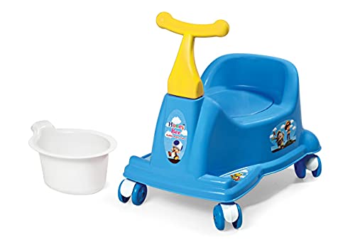 Image of BUYAGAIN Plastic Scooter Style Baby Potty Seat with wheels Removable Tray||Pot||Chair||Potty Toilet Trainer Seat for Toddler Boys Girls (colour may vary)