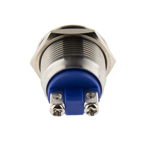 SeKi 19161 Edelstahl Drucktaster Ø19mm tastend gewölbter Kopfform Schraubanschluss; Klingeltaster