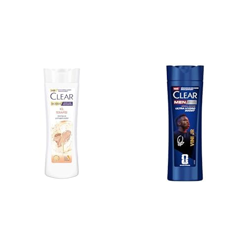 Clear Women Kil Terapisi Arınmış ve Yumuşak Saçlar Şampuan 350 ml x2 + Clear Men Şampuan Vinícius Júnior 350 ml x2