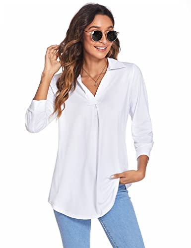 Image of Newchoice Womens 3 /4 Sleeve Shirts Business Casual Tops