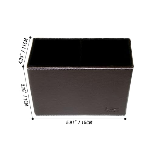 Image of Pen Pencil Holder Cup Container PU Leather Desk Organizer Stand Decor Brush Scissor Holder Decoration Office Desk Home School