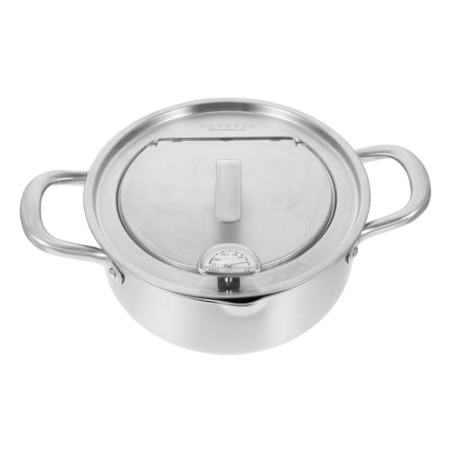 Ciieeo Controllable Temperature Compact Deep Fryer Deep Frying Pot Pan Thermometer for Home Restaurant