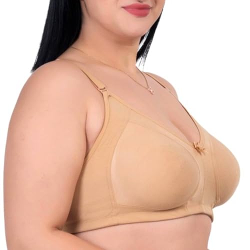 Image of Fashiol Women's Full Coverage Non Padded Plus Size Minimizer Bra | Detachable Straps D Cup Bras - Multicolor