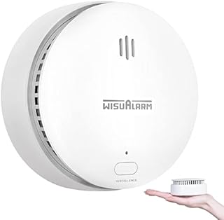 Smoke Alarm, 10 Years Replaceable Battery Fire Alarm, Smoke Detector with 85dB Alarm and Hearing Protection Test Button