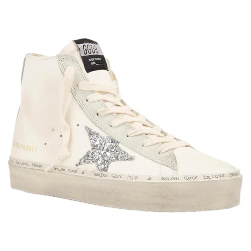 Image of Golden Goose Women's Hi Francy Nappa and Suede Upper Glitter Star Leather List