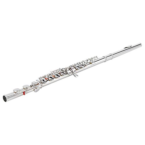 Flauta de plata Prueba profesional de plata esterlina para tocar instrumentos musicales, soporte para principiantes, niños y adultos