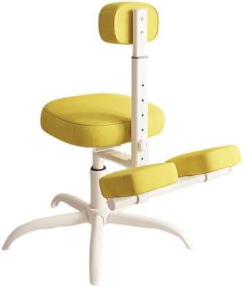 Ergonomic Kneeling Chair for Posture Support, Adjustable 45-55cm, Highly Resilient Sponge Cushion, Ideal for Home Office & Study - Green Color