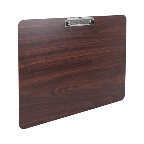 Alipis Tablero de Dibujo A3 Horizontal de Madera con Pinza Pizarra para Estudiantes y Principiantes Portapapeles Portátil con Textura de Nogal Adecuado para Dibujo Artístico y Bocetos