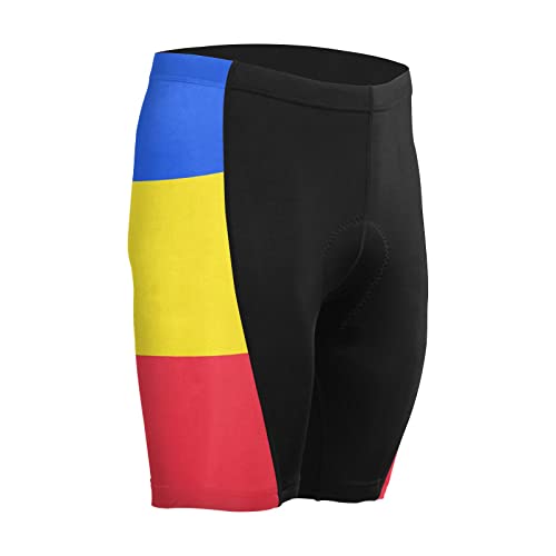 Romania Flag Men's Bike Shorts Padded Cycling Bicycle Biking Shorts Tight Multicolor
