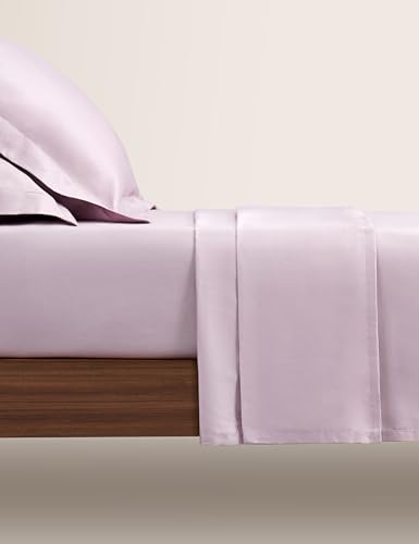 Image of Symbol Premium 100% Pure Cotton Soft Bedsheet for Double Bed - King Size (108x108 inches) with 2 Pillow Covers (27x17 inches) | 400 Threadcount