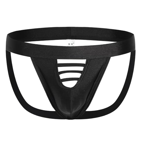 SoptoToxodo Men's Sexy Underwear Hollow Jockstraps Breathable G-String Thong Backless Brief for Cool Guy2