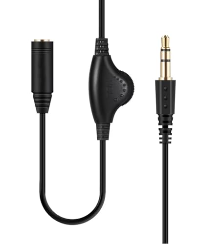 Watris Veiyi 3,5 Mm Kopfhörerkabel Mit Lautstärkeregler – Audiokabel Stecker Zu Stecker, Sauerstofffreies Kupfer