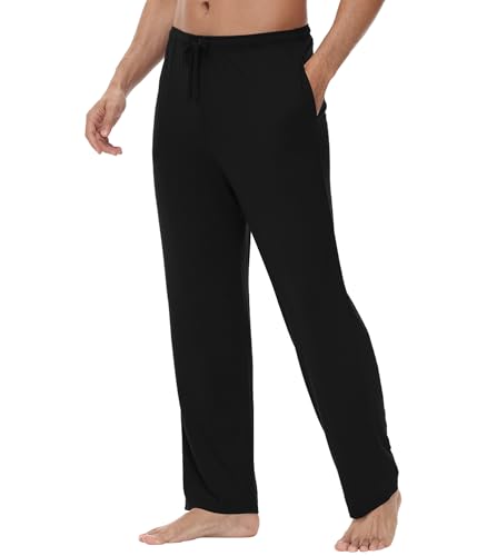WiWi Viscose from Bamboo Men's Sleep Pant Sports Trousers with Pockets Light Bottom S-XXL