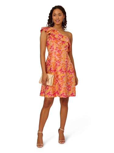 Image of Adrianna Papell Women's One Shoulder Jacquard Dress
