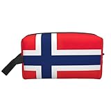 Bolsa organizadora de viaje con estampado de bandera noruega, neceser de cosméticos, para hombres y mujeres, para viajes, gimnasio, uso diario
