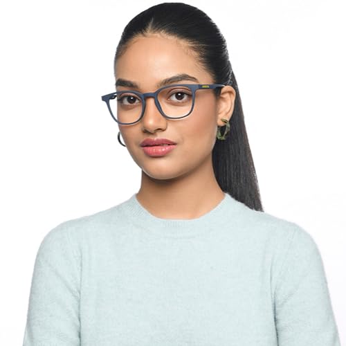 Image of HUSTLR Lenskart | Zero Power Bluecut & Antiglare Computer Eyeglasses | Full Rim Square Shape | As Seen On Shark Tank | For Men & Women | Medium | LB E14058-W
