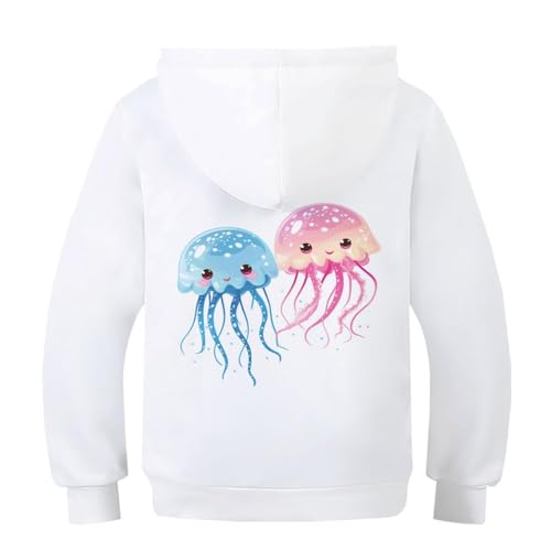 Sweats à hoodie impression 3D pieuvre pour garçon et fille 9-11Y