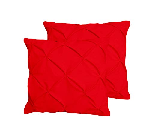 Basics Decor Luxurious Comfortable Pillows | 1000 TC| Set of 2 Piece Pinch Plated Pillow Sham with Back Over Lapping |Euro Size 26