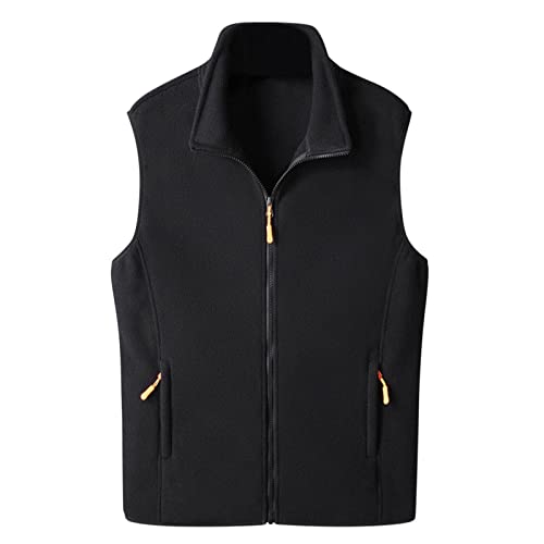 TDEOK Kraagvest voor heren, outdoor, ritssluiting, winter, gilet heren, casual, ritssluiting, mouwloos, katoen, gevoerd jack, vest, top, gewatteerd vest, heren, vest, zonder mouwen, herenjas - Image 3