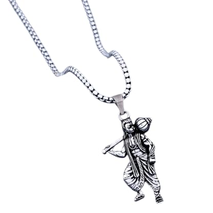 Shri Hanuman Locket with Chain for Men – Stainless Steel Pendant | Bajrangbali Devotional Jewelry-image-6