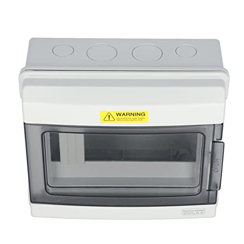 Boîte de distribution ignifuge et étanche à couvercle transparent à 6 modules