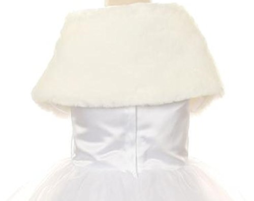 BluNight Collection Elegant Fur Shawl Bolero Special Occasion Shawl for Girls Communion Wedding USA2