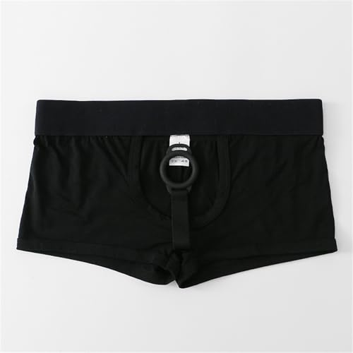 Evankin Men's Boxer Brief Underwear Hollow out Sexy and Fun Underpants Cotton Ring Pounch Underwear2