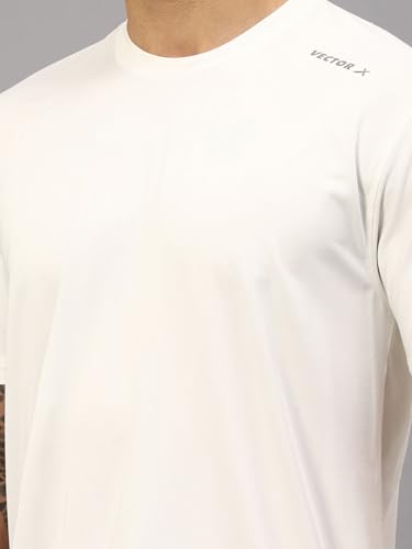 Image of VECTOR X Self Design Men Round Neck T-Shirt 100% Polyerster (Pack of 1)