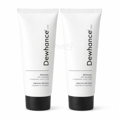 Image of Dewhance Moisturizer Cream 80gm (Pack of 2) | Dermatologist Barrier Repair Cream for Dry & Sensitive Skin | With Shea, Mango & Kokum Butter, Aloe Vera & Vitamins A, C & E | Non-Greasy Hydration for Atopic Dermatitis