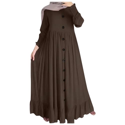 Robe longue musulmane pour femme qui cherche un vêtement ample et pudique en été