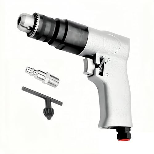 3/8” Air Drill, 1800RPM High Speed Pneumatic Drill, Reversible Rotation Air Drilling Tool for Wall Hole Drilling Furniture Machinery Production Maintenance
