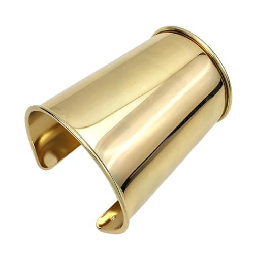 COLORFUL BLING Chunky Polished Gold-Tone Cuff Bracelets Thick Adjustable Open Wide Cuff Bangle Bracelets Wrist Jewelry Gifts for Women